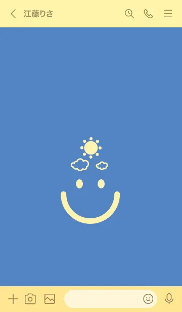 [LINE着せ替え] スマイル＆SUN 薄群青の画像3