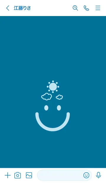 [LINE着せ替え] スマイル＆SUN ダックブルーの画像3