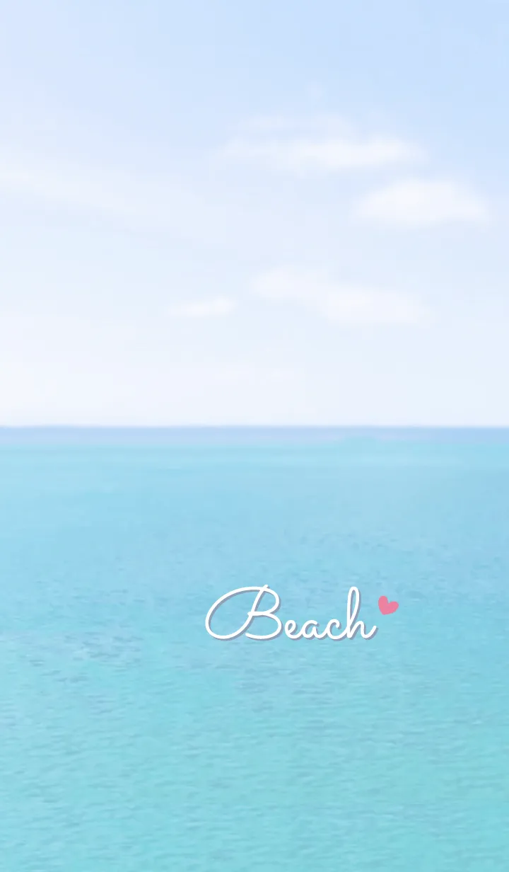 [LINE着せ替え] 海と空 ハート'ブルー'の画像1