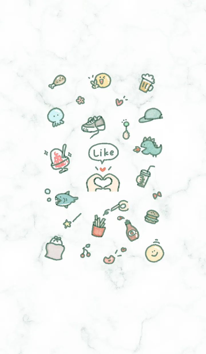 [LINE着せ替え] シンプルなアイコン17♥ブルーグリーン06_1の画像1