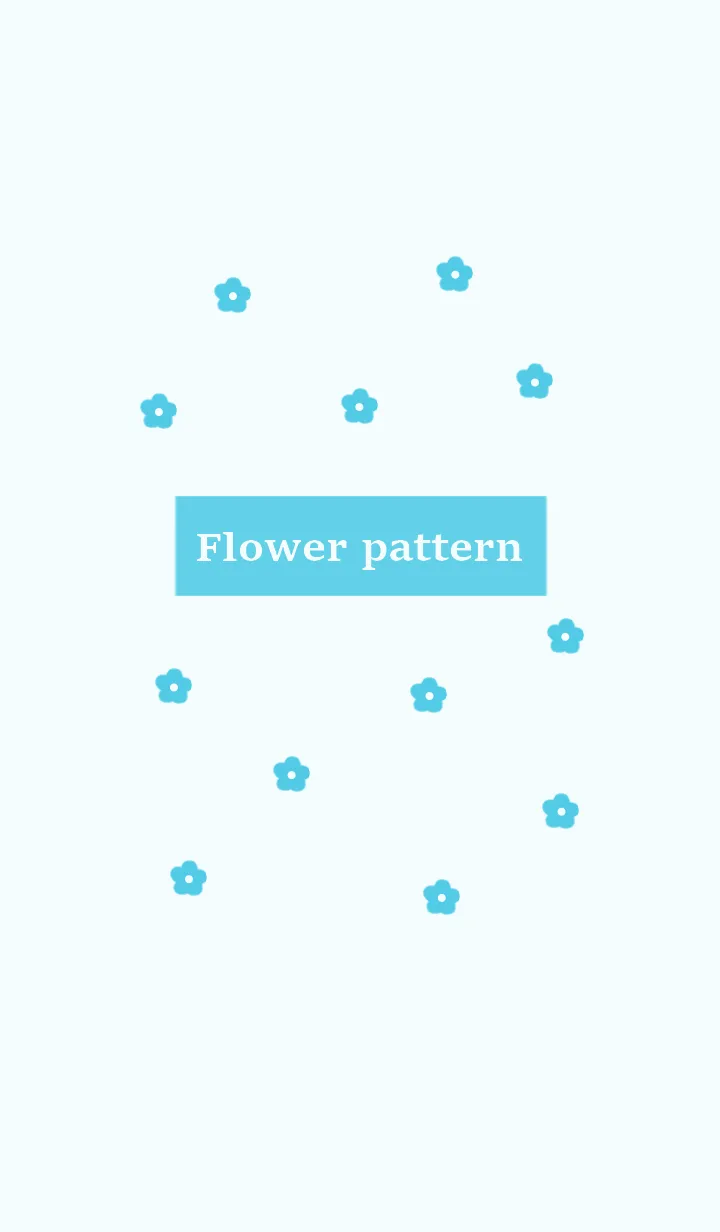 [LINE着せ替え] flower pattern #mizuiroの画像1