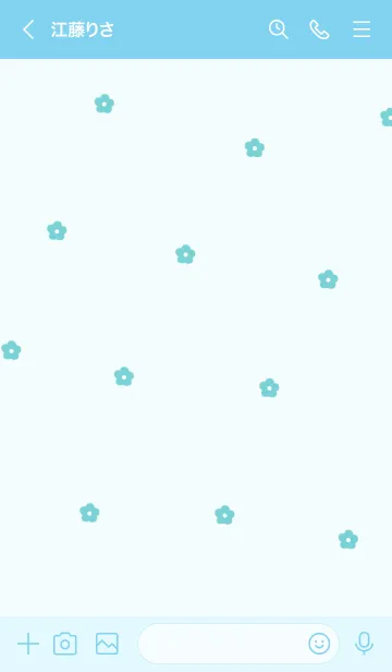 [LINE着せ替え] flower pattern #mizuiroの画像3