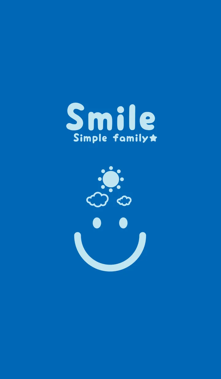 [LINE着せ替え] スマイル＆SUN コバルトブルーの画像1