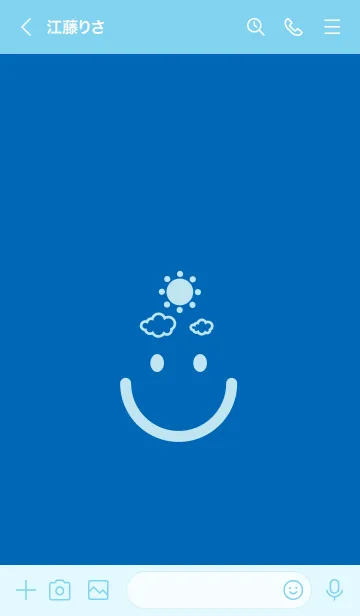 [LINE着せ替え] スマイル＆SUN コバルトブルーの画像3