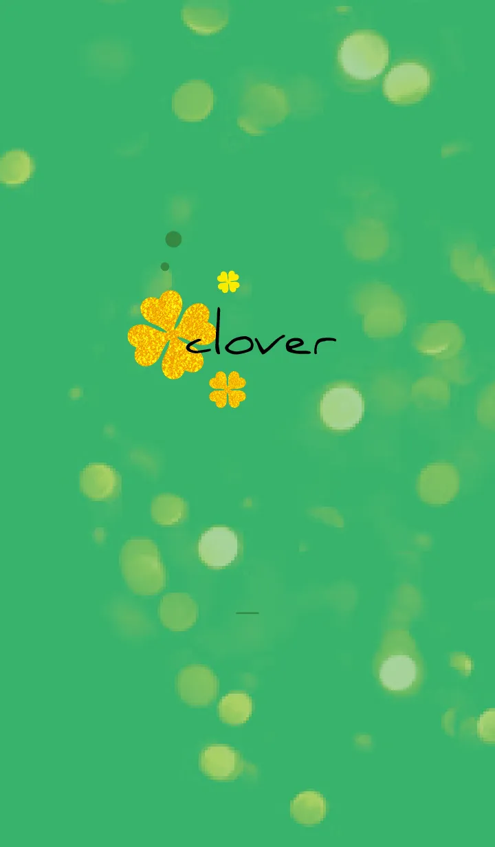 [LINE着せ替え] 緑 : 幸運のゴールドクローバーの画像1