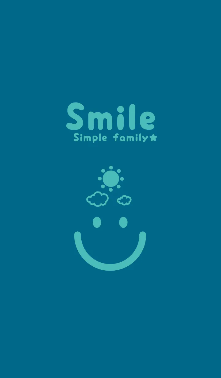 [LINE着せ替え] スマイル＆SUN マリンブルーの画像1