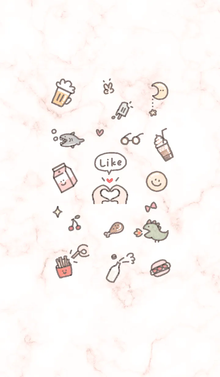 [LINE着せ替え] シンプルなアイコン15♥ベビーピンク10_1の画像1