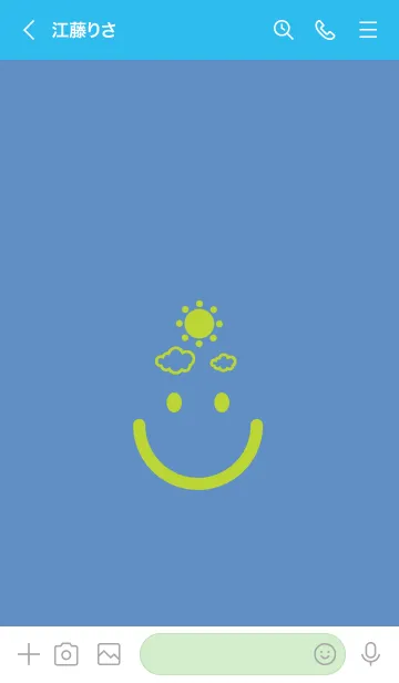 [LINE着せ替え] スマイル＆SUN ペールパステルブルーの画像3