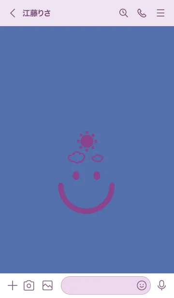 [LINE着せ替え] スマイル＆SUN ラベンダーブルーの画像3