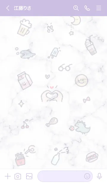 [LINE着せ替え] シンプルなアイコン15♥ウィスタリア08_1の画像3