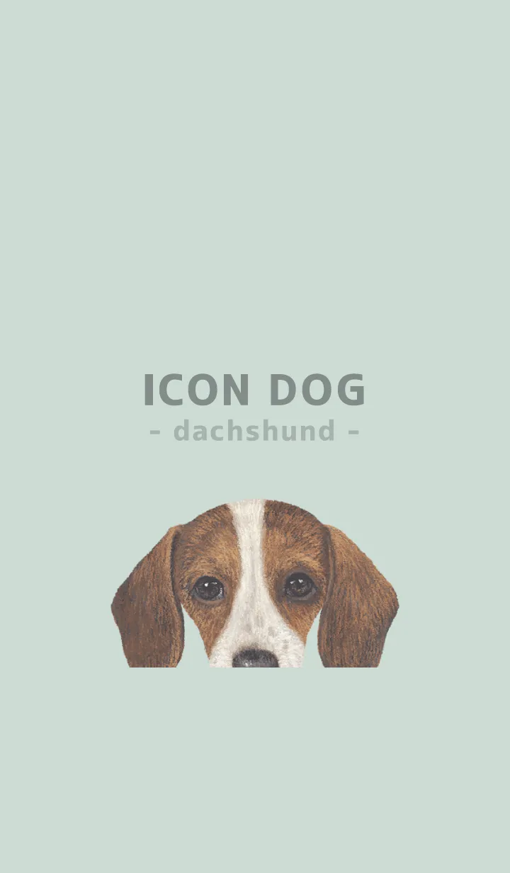 [LINE着せ替え] ICON DOG - ダックスフンド - PASTEL GR/04の画像1