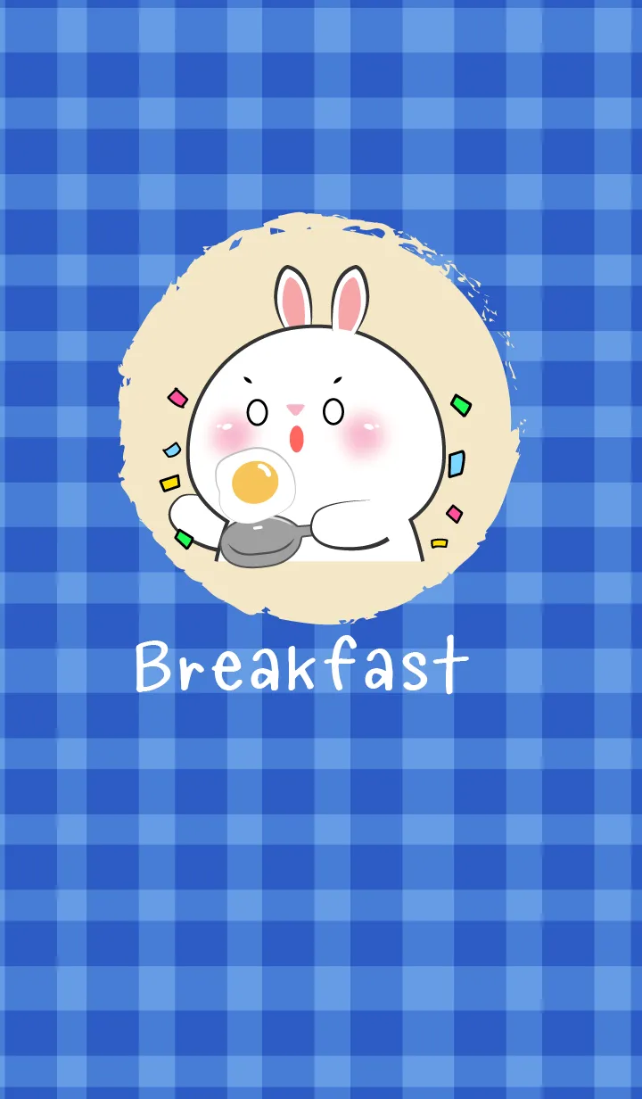 [LINE着せ替え] Simple Breakfast White Rabbit Theme (JP)の画像1