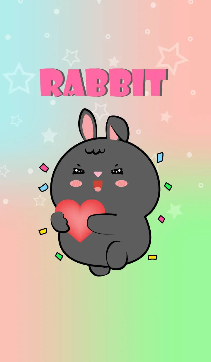 [LINE着せ替え] Cute Baby Balck Rabbit Theme (JP)の画像1