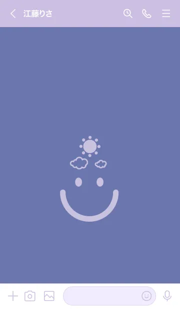 [LINE着せ替え] スマイル＆SUN サルビアブルーの画像3