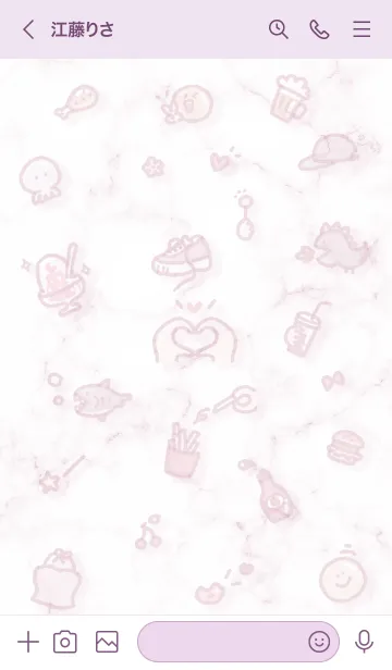 [LINE着せ替え] シンプルなアイコン19♥バイオレット04_1の画像3