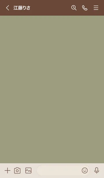 [LINE着せ替え] シンプル（beige green)V.1257の画像3