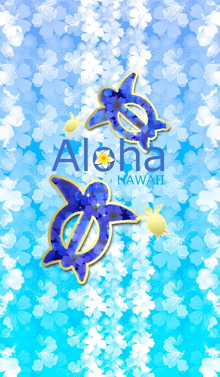 [LINE着せ替え] 幸運の花ホヌ*ハワイ＊ALOHA+199-1の画像1