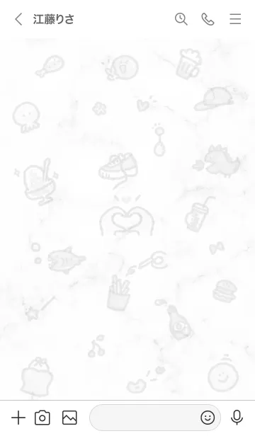 [LINE着せ替え] シンプルなアイコン18♥グレー01_1の画像3