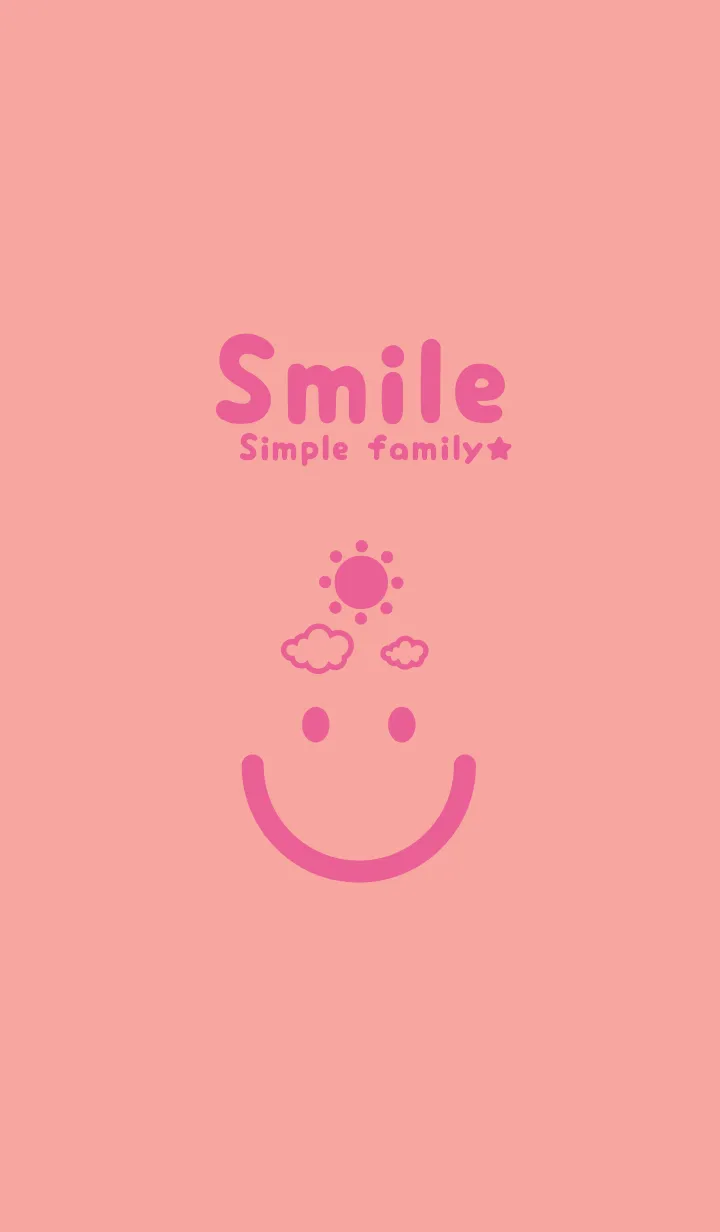 [LINE着せ替え] スマイル＆SUN ディープシェルピンクの画像1