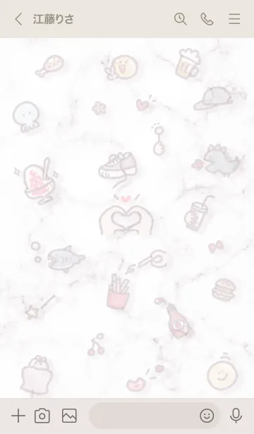 [LINE着せ替え] シンプルなアイコン19♥グレージュ02_1の画像3