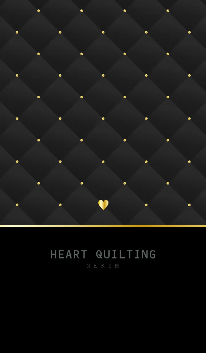 [LINE着せ替え] HEART QUILTING-GRAY BLACK 7の画像1
