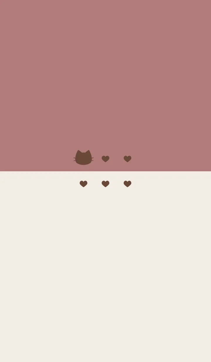 [LINE着せ替え] ねことハート(brown&dusty colors:01)の画像1