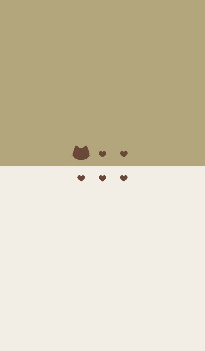 [LINE着せ替え] ねことハート(brown&dusty colors:03)の画像1