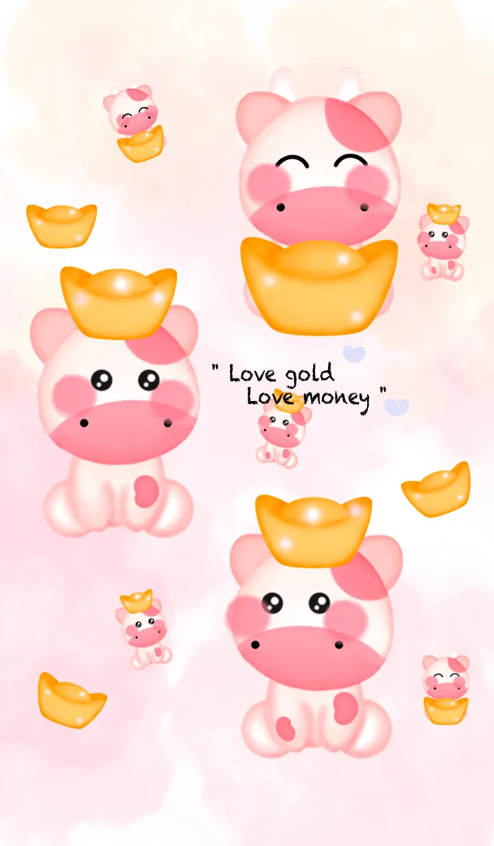 [LINE着せ替え] Happy cow Happy rich 2の画像1