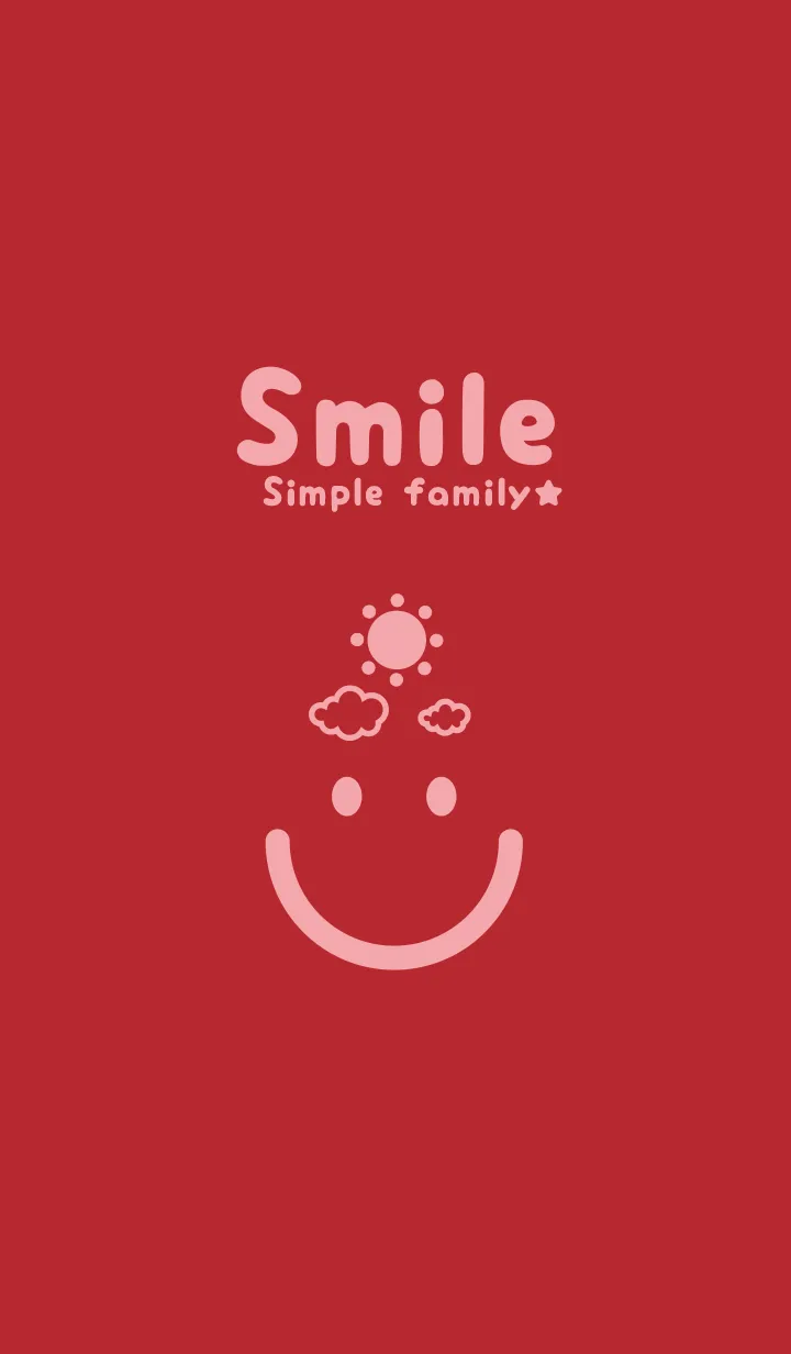 [LINE着せ替え] スマイル＆SUN 茜色の画像1