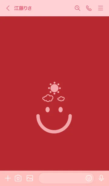 [LINE着せ替え] スマイル＆SUN 茜色の画像3