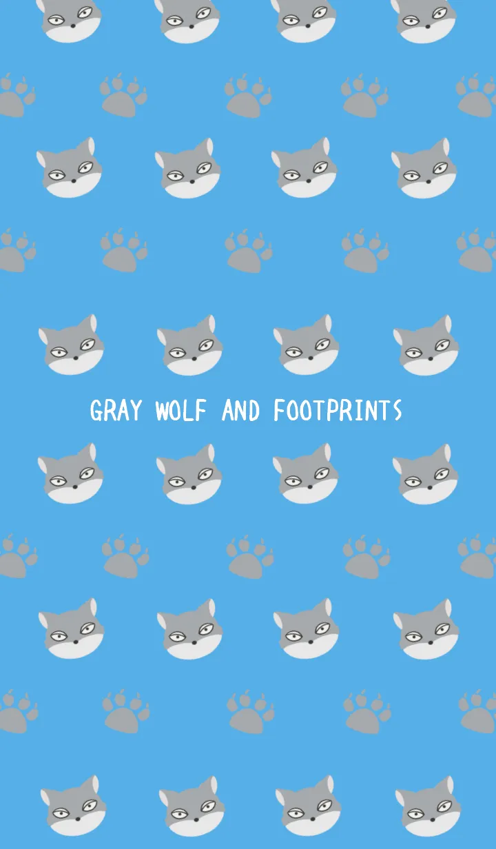 [LINE着せ替え] オオカミの着せかえ/ブルーの画像1