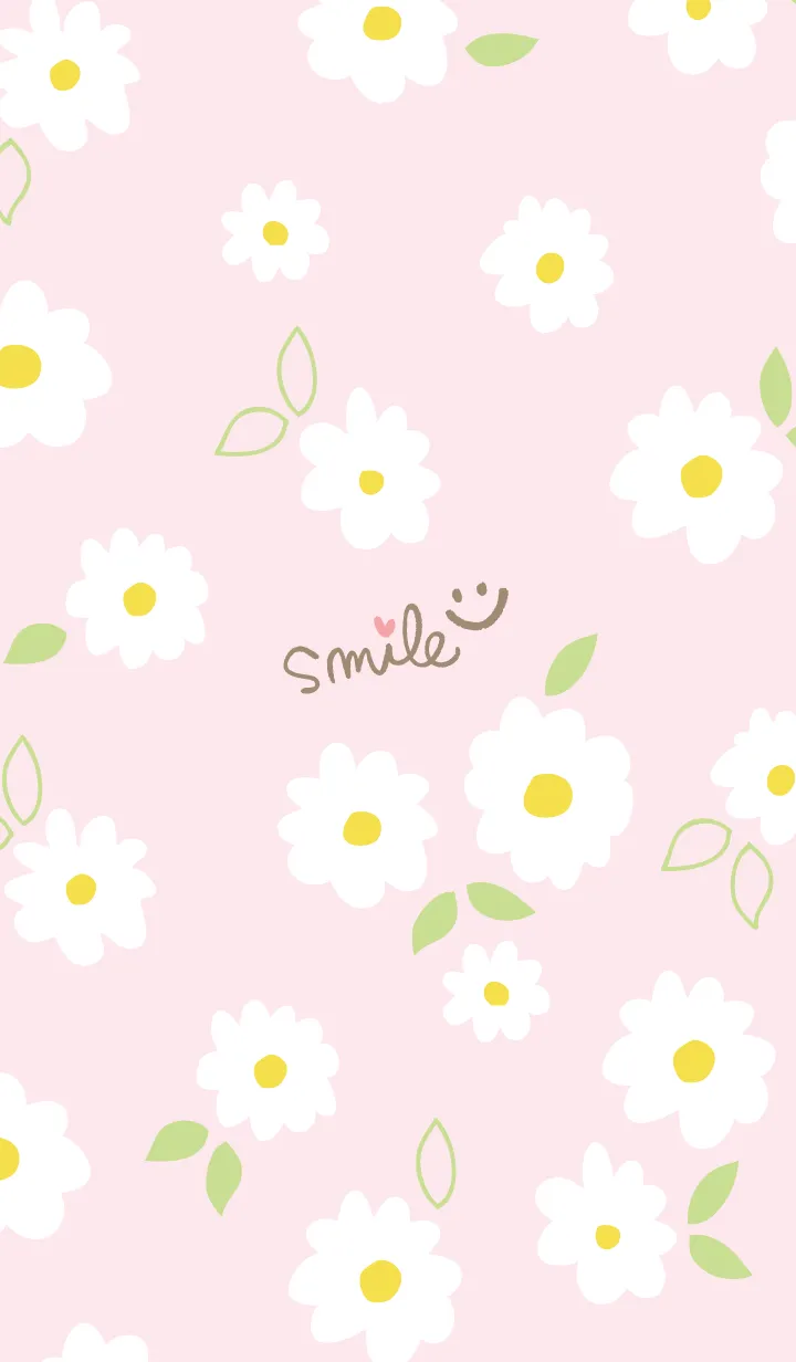 [LINE着せ替え] 白いお花と葉っぱ。8の画像1