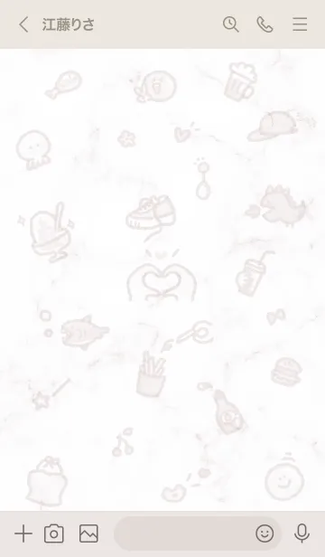 [LINE着せ替え] シンプルなアイコン18♥ピンクブラウン09_1の画像3