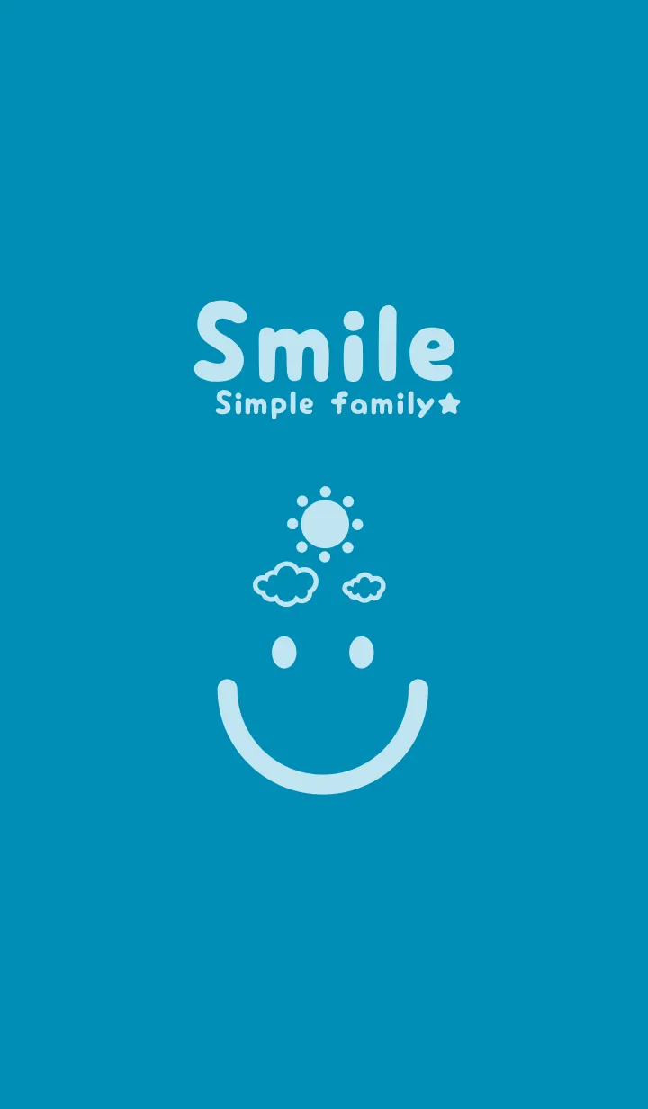 [LINE着せ替え] スマイル＆SUN セルリアンブルーの画像1