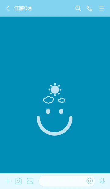 [LINE着せ替え] スマイル＆SUN セルリアンブルーの画像3