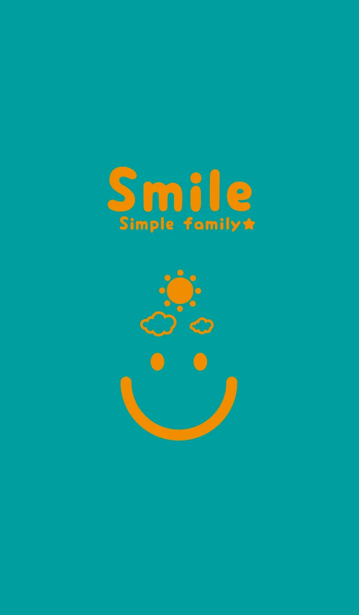 [LINE着せ替え] スマイル＆SUN ピーコックブルーの画像1