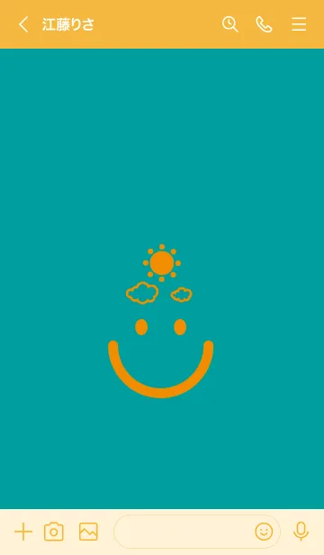 [LINE着せ替え] スマイル＆SUN ピーコックブルーの画像3