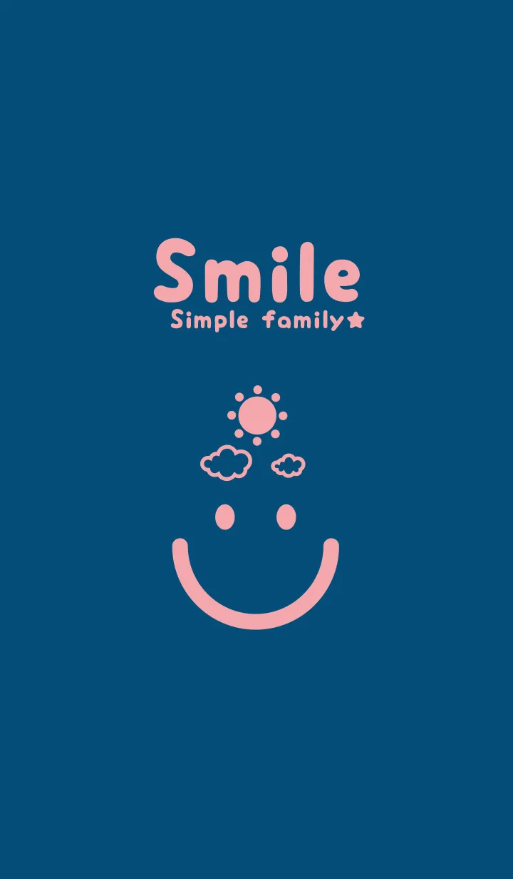 [LINE着せ替え] スマイル＆SUN プルシアンブルーの画像1