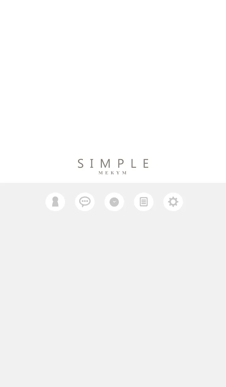 [LINE着せ替え] SIMPLE ICON WHITE.MEKYM 11の画像1