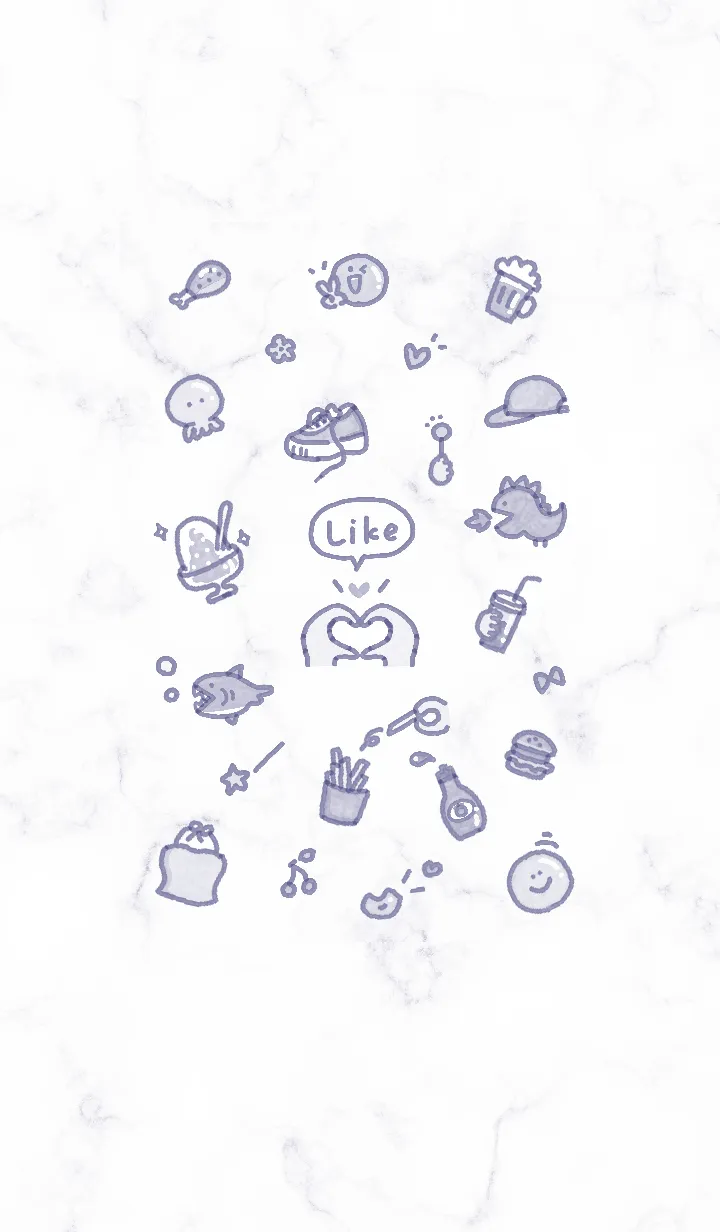 [LINE着せ替え] シンプルなアイコン18♥パープル07_1の画像1