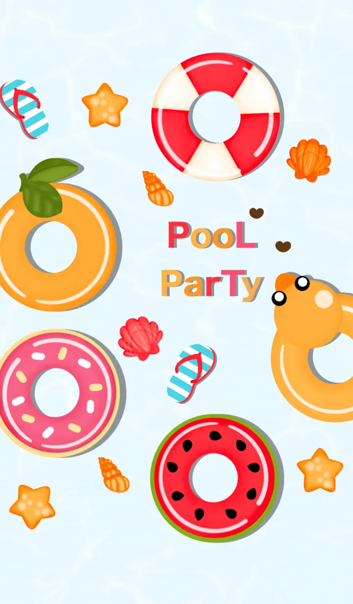 [LINE着せ替え] Happy pool partyの画像1