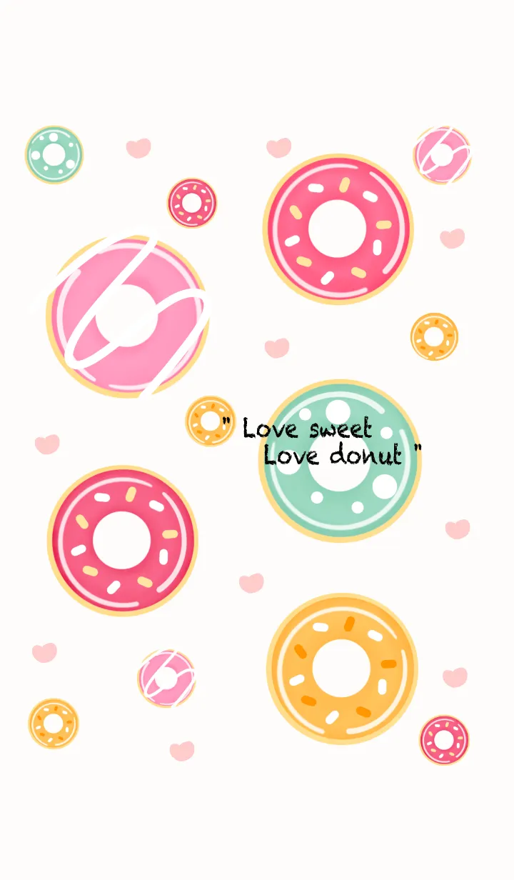 [LINE着せ替え] Happy sweet donutの画像1