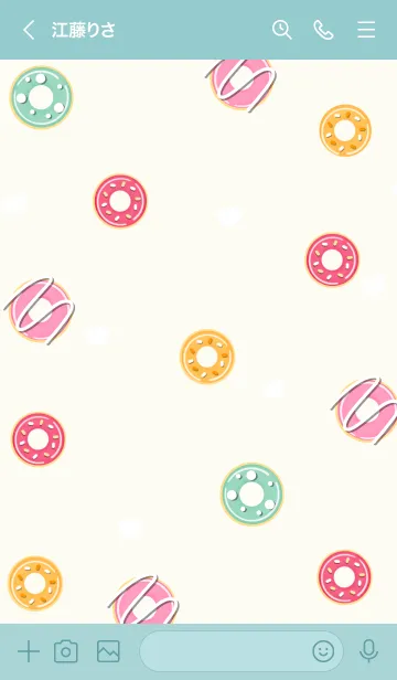 [LINE着せ替え] Happy sweet donutの画像3