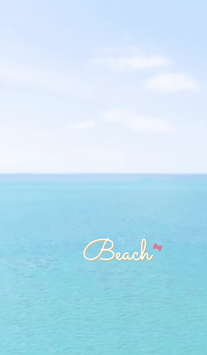 [LINE着せ替え] 海と空 リボン'イエロー'の画像1