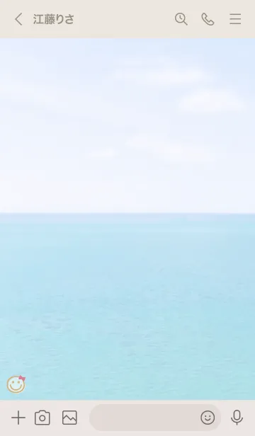 [LINE着せ替え] 海と空 リボン'イエロー'の画像3