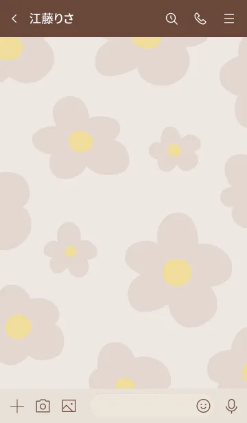 [LINE着せ替え] 北欧風 ベージュお花9の画像3