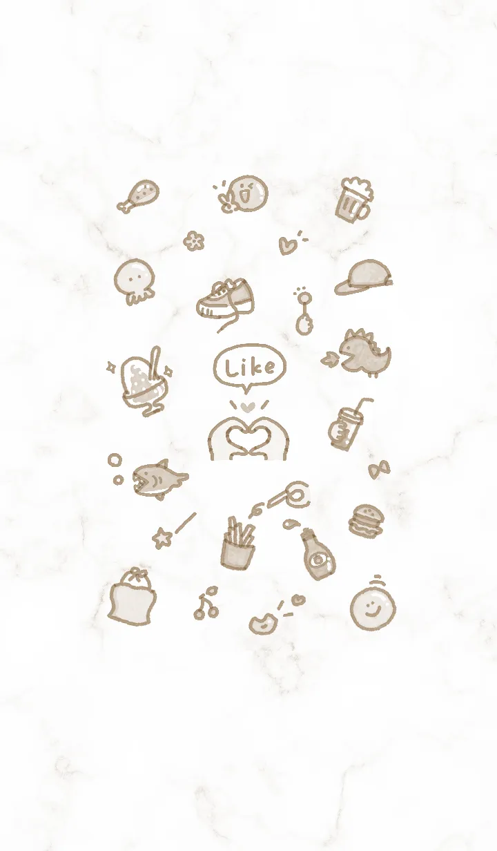 [LINE着せ替え] シンプルなアイコン18♥ブラウン03_1の画像1