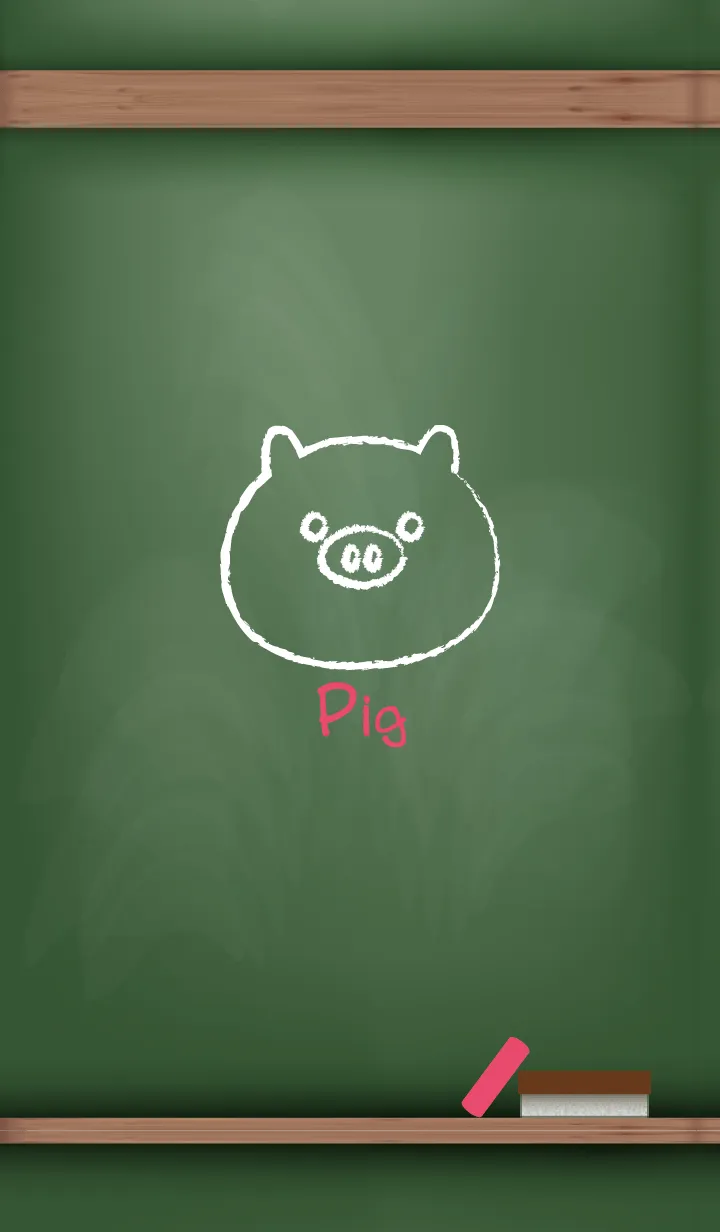 [LINE着せ替え] blackboard Pig 28の画像1