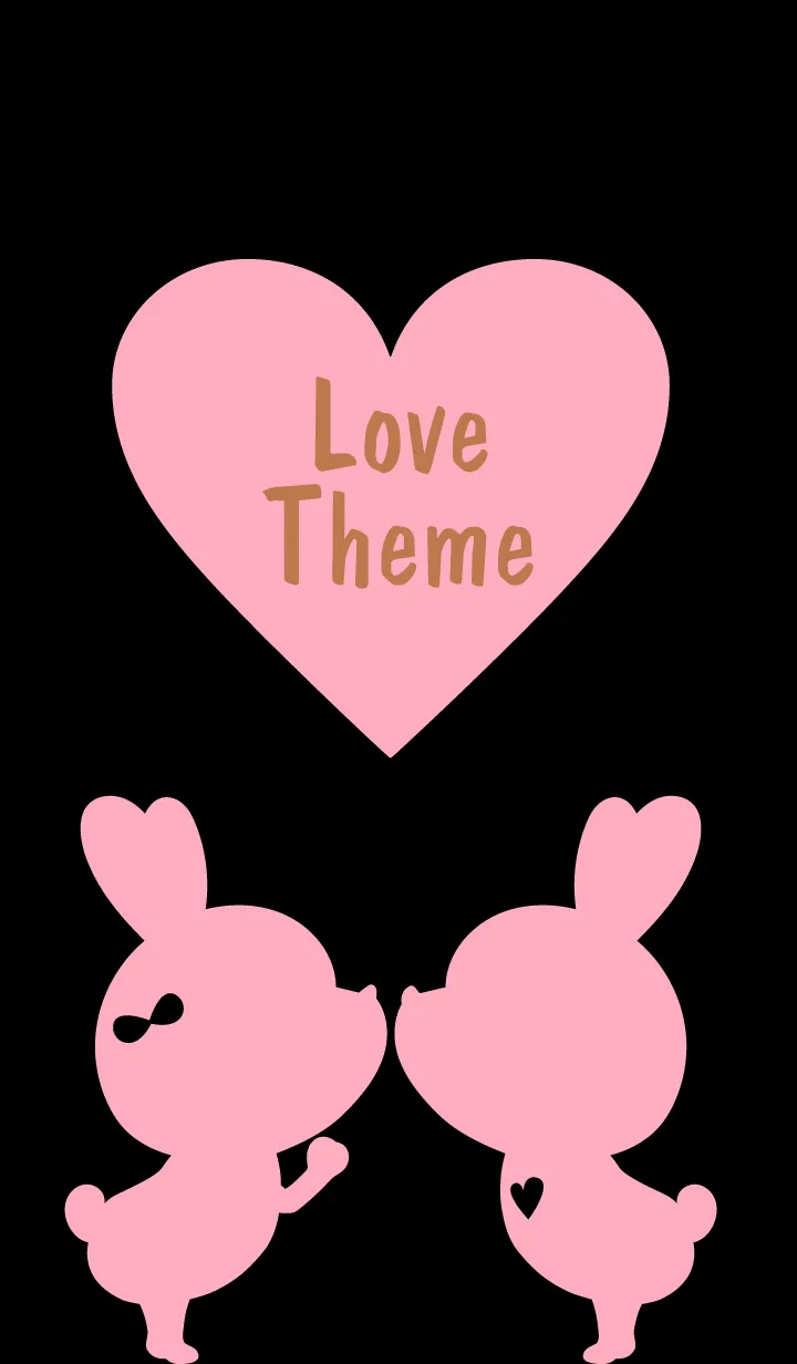 [LINE着せ替え] LOVE THEME Pink and Black 49の画像1