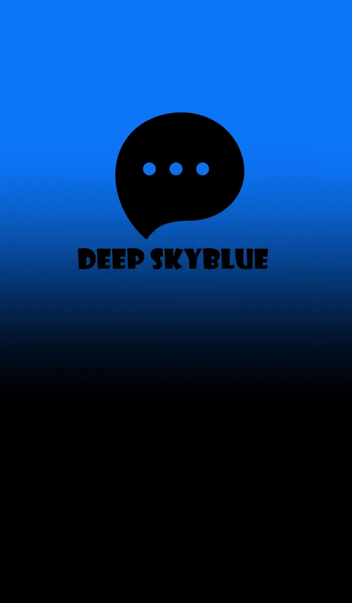 [LINE着せ替え] Black & Deep Sky Blue  Theme V2 (JP)の画像1